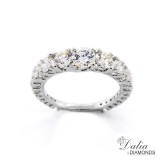 2.25 Cts Round Cut Diamond Engagement Ring set in 18K White Gold